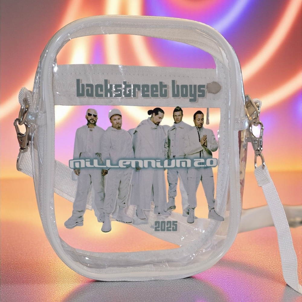 Backstreet Boys Clear White Crossbody Bag